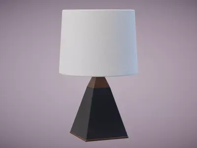 Pyramid Shaped Table Lamp Low-poly 3D model