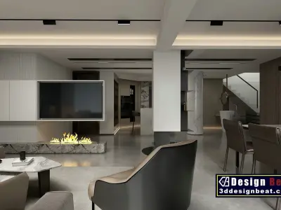 Living room 8 3D model purchase
