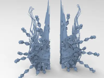 Sci fi squid gate 1  Low-poly 3D model