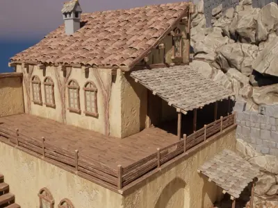 Roof Tiles Kit Low-poly 3D model