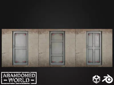 Hermetic Doors Low-poly 3D model