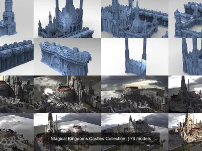 Magical Kingdoms Castles Collection  3D Model Pack