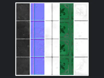 Stylized Portuguese Tiles Material 06 Texture