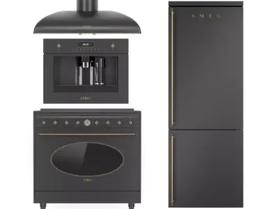 SMEG kitchen appliance collection 3D model