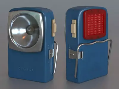 Vintage Flashlight 3D model