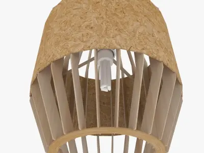 Plywood Chandelier 3D model