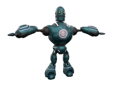 Robotic Character MAXIMUS WITHOUT RIG Low-poly 3D model