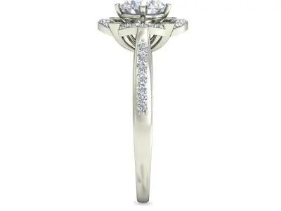 Women Wedding Engagement Ring 3D print model 23