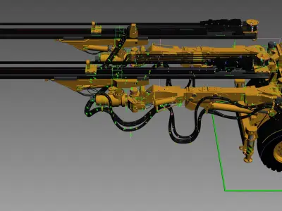  Underground Mining Drill Generic Rigged 
