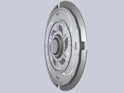 Sci fi shield Low-poly 3D model
