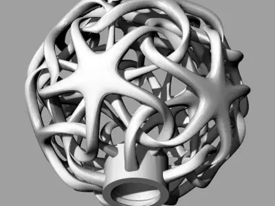 Double star lamp Free 3D print model