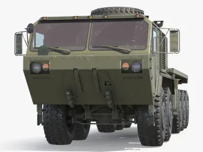  Palletized Load System Flatbed Cargo Truck Green Simplified 