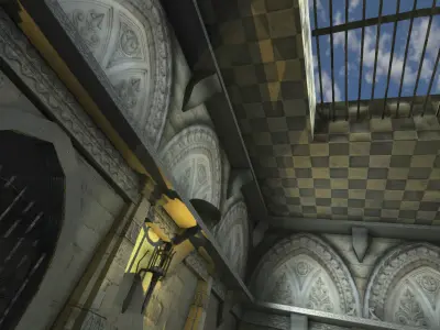 Old Temple Low-poly 3D model