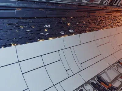 Sci-fi trim sheet 3D model buy