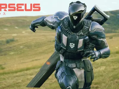 Low Poly - Cybernetic Soldier Perseus Low-poly 3D model