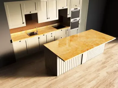 100-Kitchen4 glossy 9 3D model