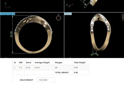 Women Ring 3D print model 108