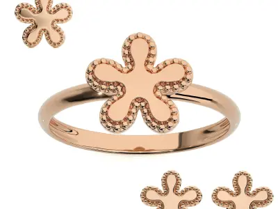 5 Light wt Plain Gold Pendant 3dm stl ply glb gltf mtl 3mf  3D Model Pack