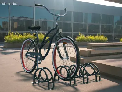  Classic Beach Cruiser Bicycle Rigged 