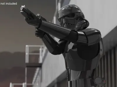  Star Wars Shadow Trooper with Blaster Shooting Pose 