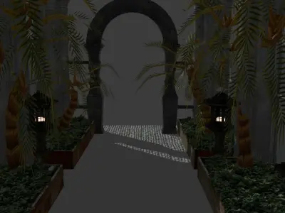 The green arch4 Low-poly 3D model