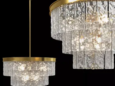 Led7 future Restoration Hardware Glace3 Tier Round Chandelier 3D model