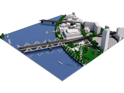 London city tile Level 2 block TQ3080 South East 3D model