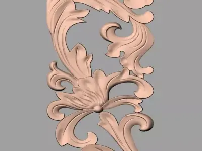 European furniture 3D relief models for CNC wood engraving E250 3D model