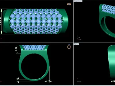 Small fancy mans ring 3D print model