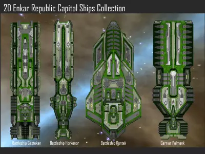 2D Enkar Republic Capital Ships Collection Texture
