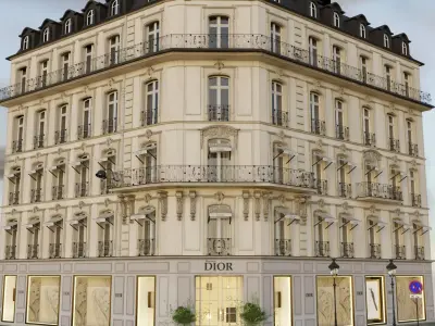 Dior  paris Low-poly 3D model