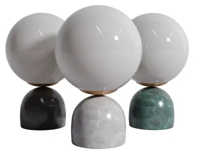 Orb Shaped Mini Night Light Designer Opal Glass Low-poly 3D model