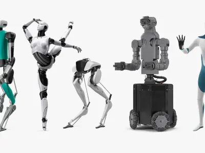  Robots Rigged Collection 11 for Cinema 4D 