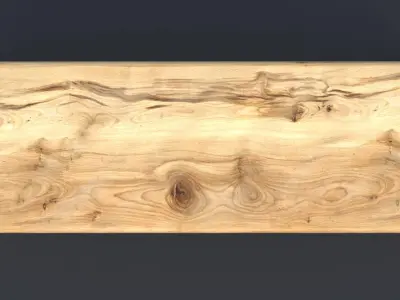 Walnut Wood Table 3D model