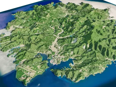 Dogojima island full 3d model terrain 3D model