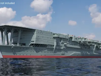  Aircraft Carrier Kaga with Fighter Jets on Board 