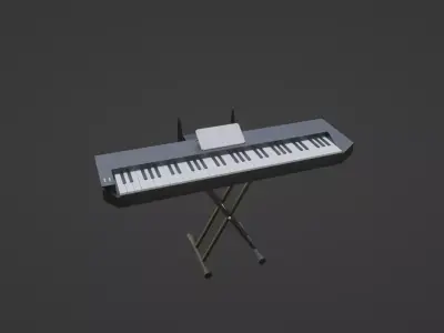 Piano electronic keyboard 3D model