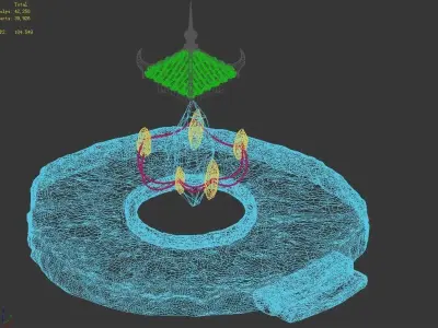 Taoist - gossip Tai Chi - Road furnace 3D model
