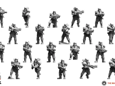 Cyberzerkers - Special Weapon Squad 3D print model