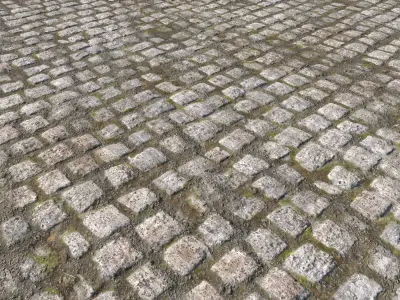 Cobblestone Road 10 PBR Texture