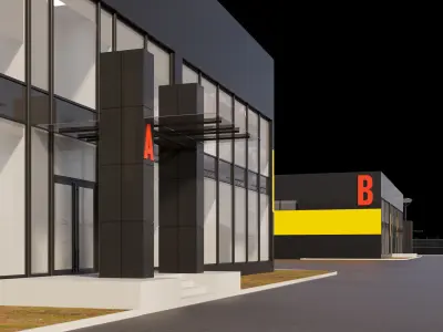 Logistic center 3D model