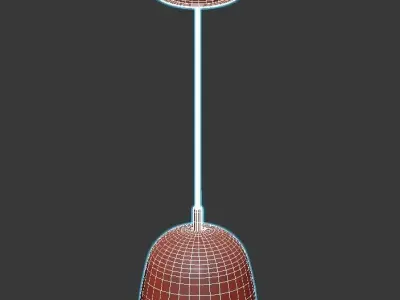 Lumion-Joseph glass pendant light - rose gold 3D model