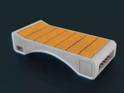 Sci Fi Bed Low-poly 3D model purchase