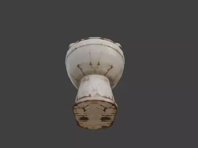 Abandoned Filthy Toilet Low-poly 3D model