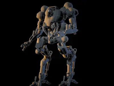 Industrial Mech Low-poly 3D model