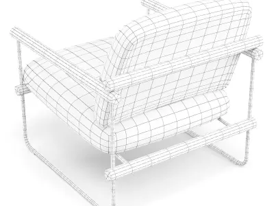 West-Elm Ross - ArmChair 3D model