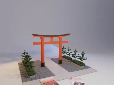 Landmarks of the world H to K Low-poly 3D model