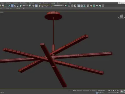 Stacked Chandelier Low-poly 3D model