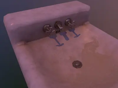 Bathroom Sink Low-poly 3D model