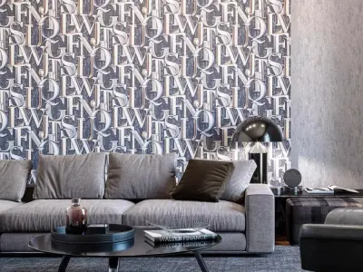 3D Metallic Alphabet Wallpaper Texture Texture